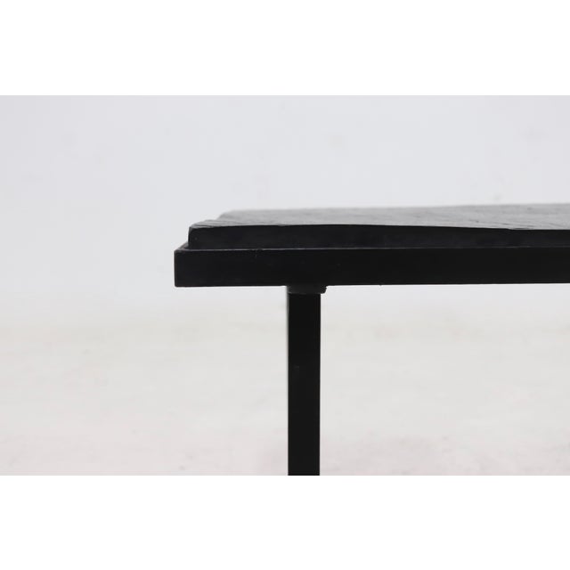 1960s Minimalist Steel and Slate Side or Coffee Table, 1960s For Sale - Image 5 of 10