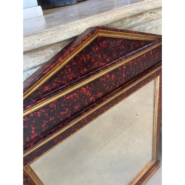 Neoclassical-Empire Style Faux Tortoise Shell Mirrors - a Pair For Sale In Dallas - Image 6 of 7