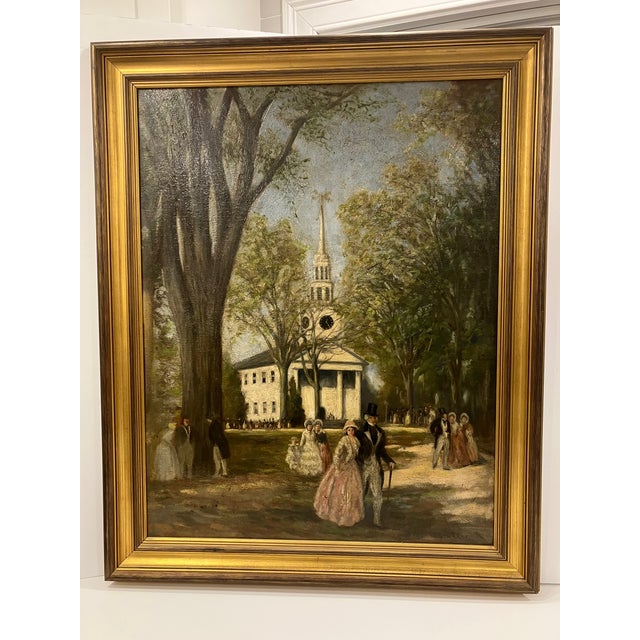 1920s Oil Painting Signed William A. Rice For Sale - Image 4 of 8