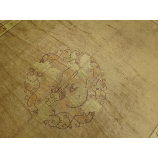 Early 20th Century Pale Antique Chinese Rug, 8'9'' X 11'5'' For Sale - Image 5 of 11