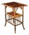 19th Century English Aesthetic Era Bamboo Table With Marquetry and Painted Detail For Sale