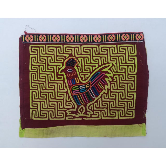 Mola Fabric by Cuna Indians from San Blas Island, Panama, 1970s For Sale - Image 3 of 3