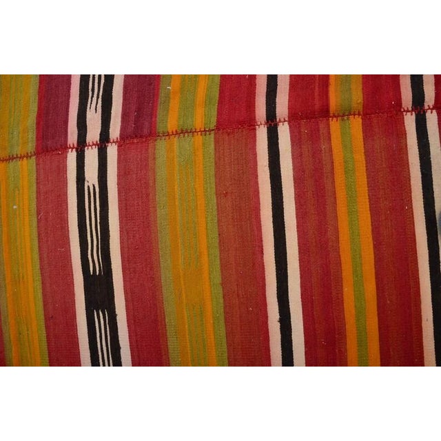 Vintage Antique Stripe Kilim Rug For Sale - Image 10 of 10
