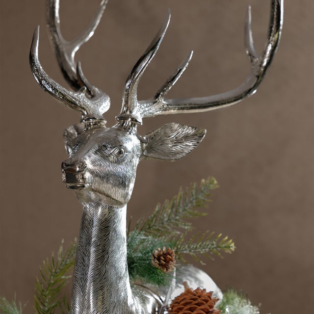 2020s Corviglia Standing Deer Statue- Aluminum Metal Sculpture For Sale - Image 5 of 5