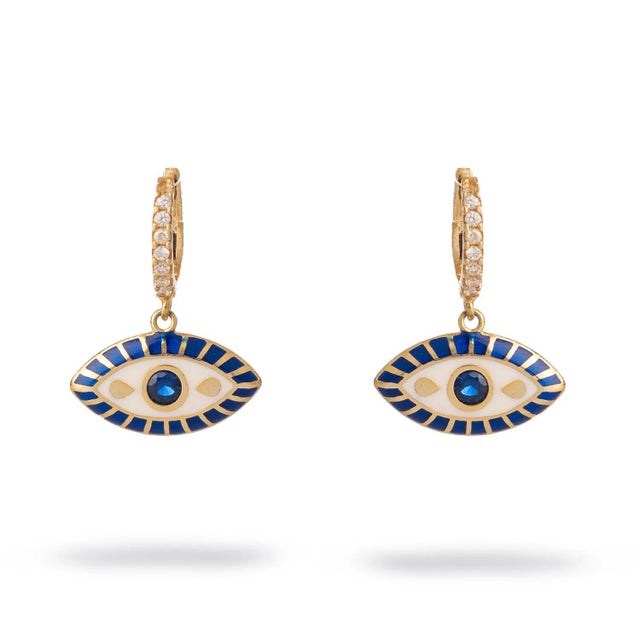 Queen Cleopatra Evil Eye Earrings, A Pair For Sale In Miami - Image 6 of 6