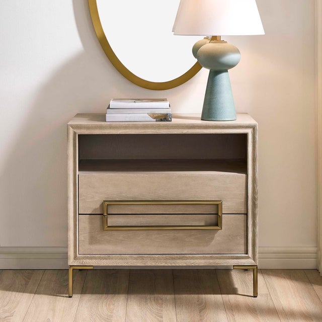 Showcasing A Fresh Contemporary Look, The Alessia Side Table Exhibits A Light Oak Veneer And Solids Adding A Touch Of...