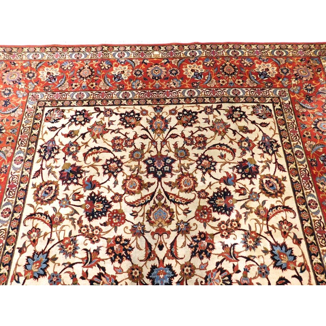 1960s Vintage Hand Knotted Room Size Persian Rug. 9'3"x 12'6" For Sale - Image 5 of 18