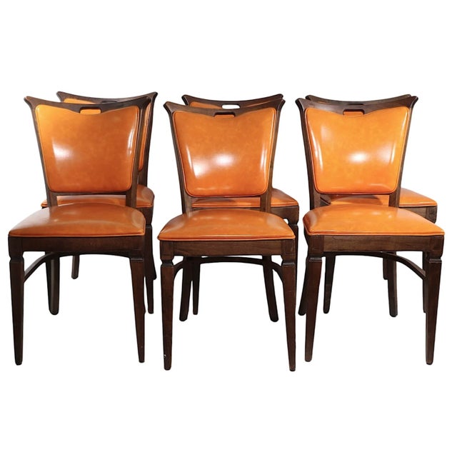 Thonet Set of Six Mid Century Cafe Bistro Style Dining Chairs by the L & B Chair Company For Sale - Image 4 of 11