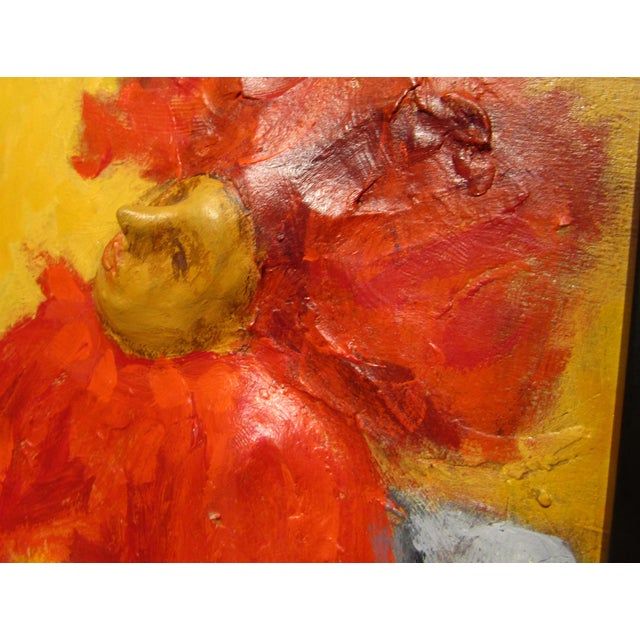 2010s Mark Kanovich Terra-Cotta and Acrylic Painting Wood Panel Signed Dated 2012 Coa For Sale - Image 5 of 13