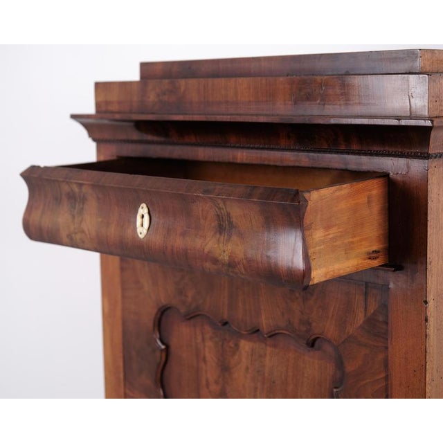 Wood Antique Hand-Polished Mahogany Silverware Cabinet with Lion Feet, 1860s For Sale - Image 7 of 13