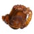 Carved Horn Brush Washer With Lotus Motif For Sale