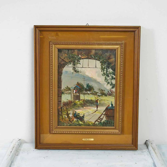 Aldo Pironti, Country House, 20th Century, Oil on Panel For Sale - Image 6 of 6