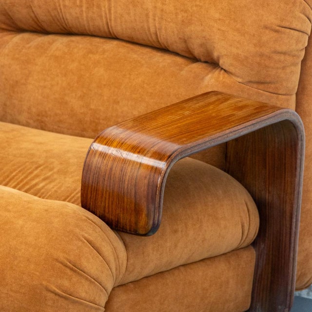 Vintage Italian Chair in Chenille, 1970s For Sale - Image 12 of 18