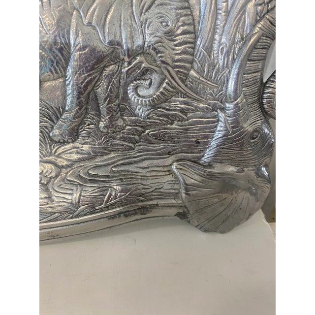 Metal 1980s Large Elephant Tray by Arthur Court For Sale - Image 7 of 11