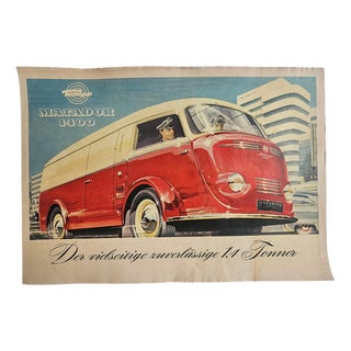 Art Deco Matador Tempo 1400 Advertising Poster, 1930s For Sale