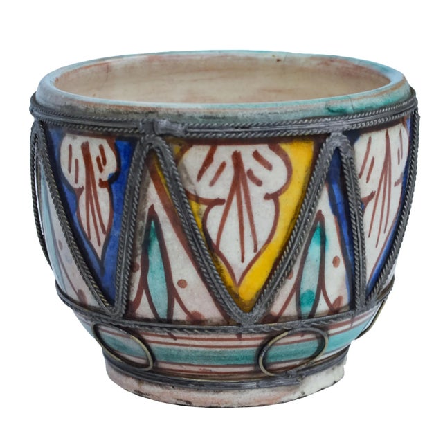 Moroccan Lidded Jar For Sale - Image 4 of 7