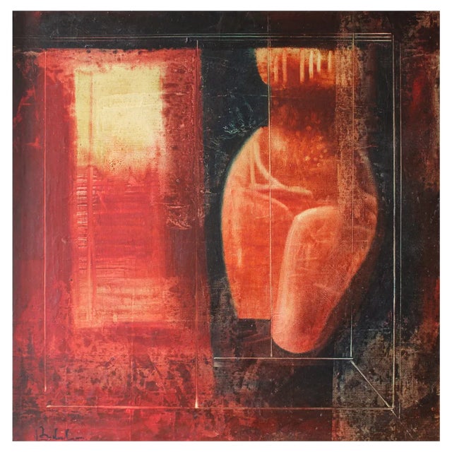 Juris Zvirbulis, Transcendental Vision, Oil on Canvas, 1970s For Sale