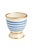 Handmade in Portugal, this cachepot is decorated with a striped pattern. Available in black, green, or blue (with gold...
