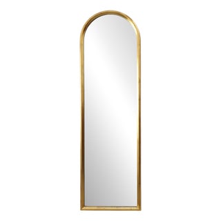 Gold‑toned Arched Wall Mirror from Deknudt, Belgium, 1980s For Sale