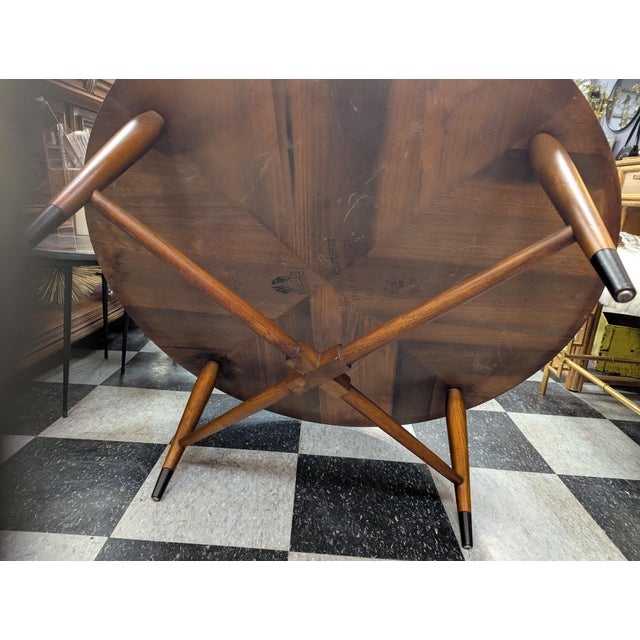 Mid-Century Modern Vintage Lane Round Coffee Table For Sale - Image 3 of 8