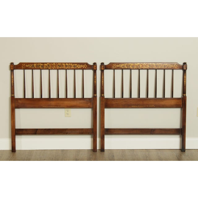 Hitchcock Solid Maple Vintage Twin Stenciled Headboards a Pair Chairish