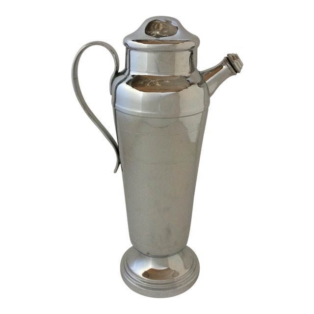Large Vintage Chrome Tea Pot Style Cocktail Shaker Chairish