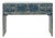 53" Distressed Dark Ink-Blue Drawers Narrow Console Credenza Table For Sale