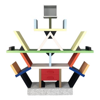 Italian Modern Laminate Carlton Bookcase by Ettore Sottsass for Memphis, 1981 For Sale