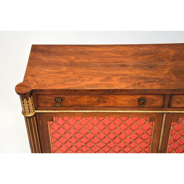 Wood Regency Style Grill Front Sideboard, 1930s For Sale - Image 7 of 13