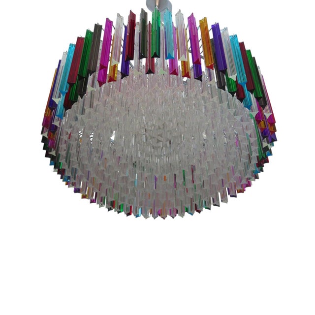 Not Yet Made - Made To Order Large Italian Pendant Light with 393 Polychrome Prisms from Justfurnituress SRL For Sale - Image 5 of 12