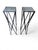 Elegant pair of wrought iron pedestals crafted during the 1950s, inspired by the architectural forms and proportions of...
