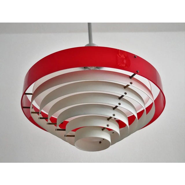 Mid-Century Italian Pendant Lamp in Acrylic Aluminum and Brass by Stilnovo, 1950s For Sale - Image 15 of 18