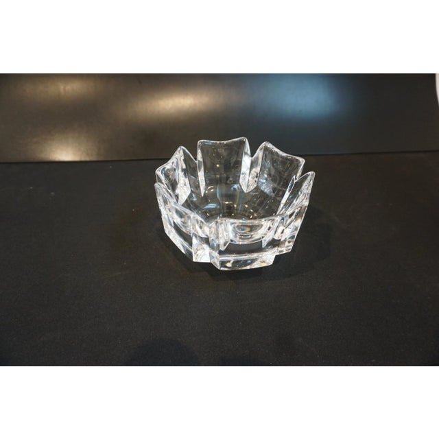 Orrefors Sweden Crystal Corona Bowl The Swedish crystal Corona bowl, designed by sculptor Lars Hellsten for Orrefors,...