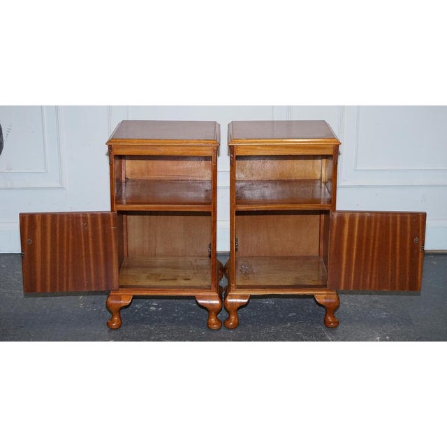 Art Deco Walnut Nightstands Bedside Tables, 1920s, Set of 2 For Sale - Image 12 of 18