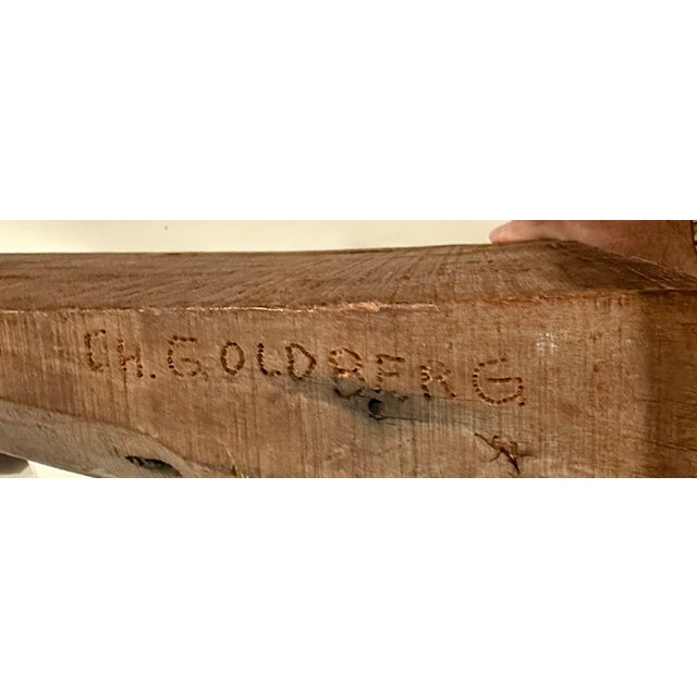 Chaïm Goldberg, Rare Chaim Goldberg Kaszmirez Polish Modernist Memorial Sculpture Spertus Museum, c.1940's For Sale - Image 16 of 18