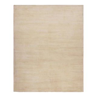 Rug & Kilim’s Modern Textural Oversized Rug With Striae of Beige For Sale