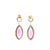 Mid-Century Modern Mid 20th Pair of Amethyst Dangle Earrings For Sale - Image 3 of 3