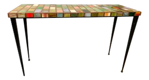 1990s Mosaic Glass Top Table