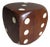 Vintage Six-Sided Die Form Side Table in Walnut Attributed to Constance Posse For Sale