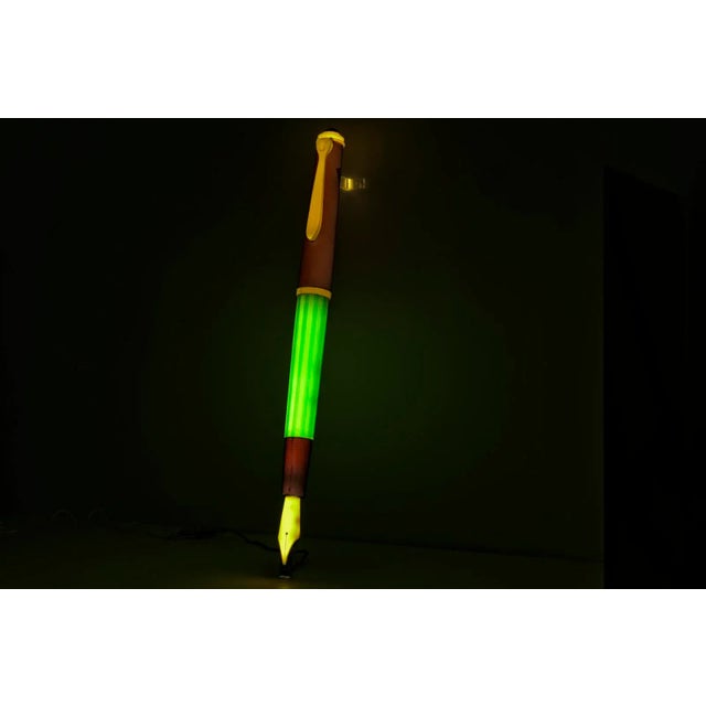 Giant Illuminating Advertisement Fountain Pen from Günther Wagner Pelikan, Germany, 1950s For Sale - Image 12 of 13