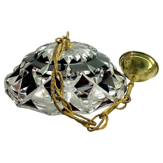 Art Nouveau Hanging Lamp from Val Saint Lambert, 1930s For Sale - Image 11 of 18