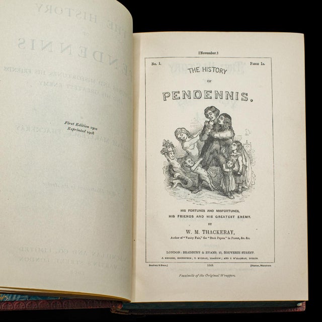 1900 - 1909 Antique Book, Pendennis, William Thackeray, Novel, Fiction, Edwardian, c.1908 For Sale - Image 5 of 12