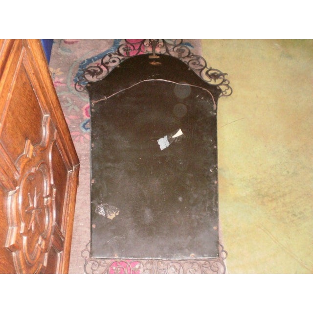 Bronze Signed Oscar Bach Neoclassical Style Bronze Mirror For Sale - Image 8 of 10