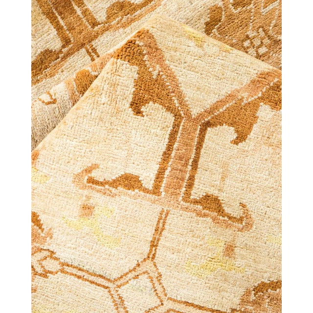 Textile Vintage Traditional Hand Knotted Wool Area Rug, Sand - 6'2" X 9'2" For Sale - Image 7 of 9