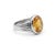 Citrine Signet Men's Ring, Wedding Engagement Ring Us 7 For Sale - Image 4 of 5