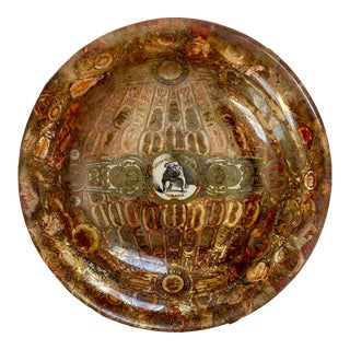 Antique Folk Art Cigar Band Bowl For Sale