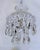 Dome layered chandelier with cut glass dish, octagon chain and 30% leaded swedish cuts crystal drops. It rewired and it...