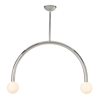Regina Andrew Happy Steel Pendant, Large, Polished Nickel For Sale