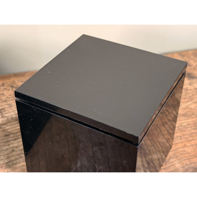 1972 Italian Mid Century Modern Cini & Nils Cuboluce Black Acrylic Table Lamps - A Pair For Sale - Image 9 of 14