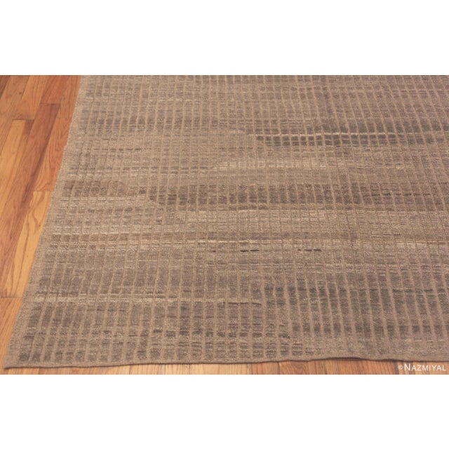 Nazmiyal Collection Earthy Tone Contemporary Central Asian Area Rug For Sale - Image 4 of 5